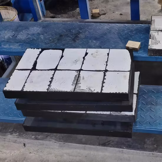 Customized Zta Zirconia Toughened Alumina Ceramic Rubber Composites Abrasion Resistant Steel Plate Wear Liner From ISO Factory